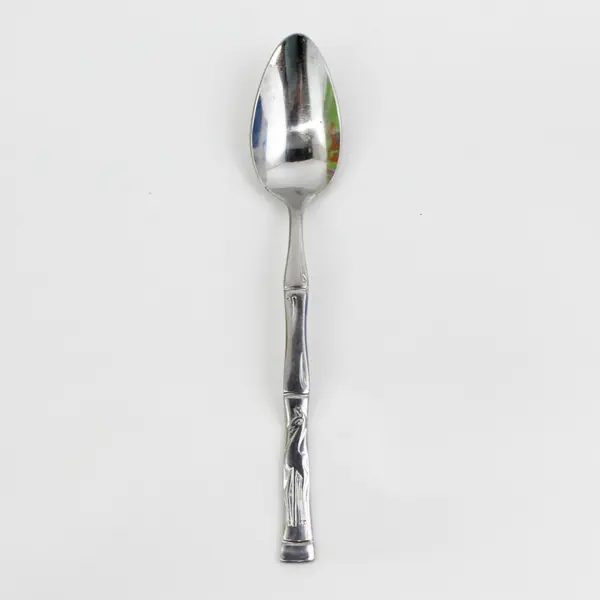 Sunshine Flatware Bamboo Pattern 6" SS Engraved Animal Youth Spoon Rare HTF Item
