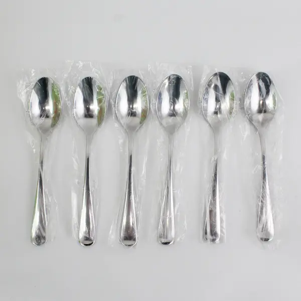 Lot Of 6 Cambridge Silver Unknown Rare Pattern SS Soup Spoons 6.75" New In Bags