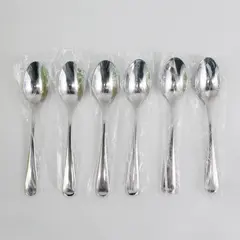 Lot Of 6 Cambridge Silver Unknown Rare Pattern SS Soup Spoons 6.75" New In Bags