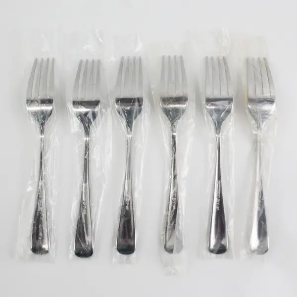 Lot Of 6 Cambridge Silver Unknown Rare Pattern SS Dinner Forks 6.75" New in Bags
