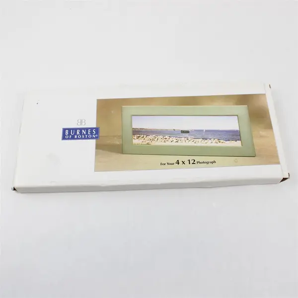 Burnes of Boston 4" x 12" Panoramic Mystic Green Metal Photo Picture Frame