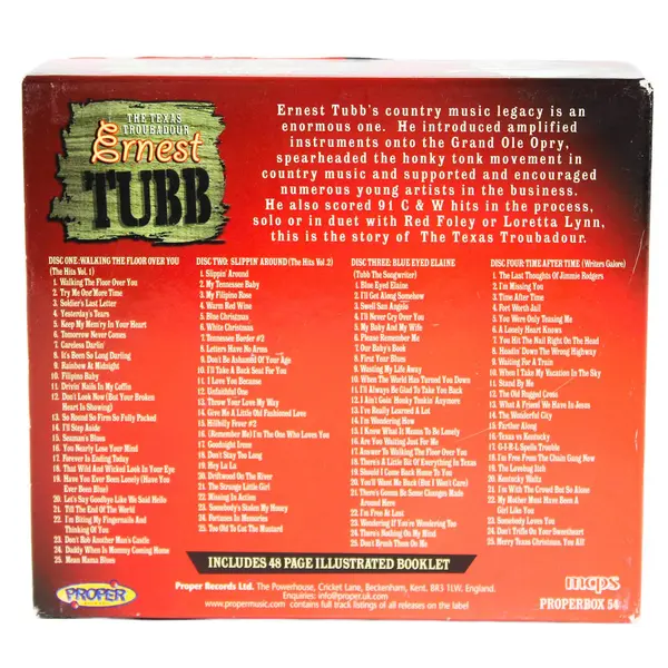 The Texas Troubadour Ernest Tubb 4-CD Box Set 2003 Good Untested With Booklet