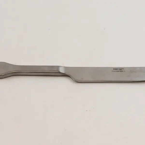 Bobby Flay Barca Pattern Stainless Solid Dinner Knife 9" Long Rare Item Good