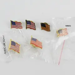 Lot of 6 American Flag Lapel Pins Patriotic Jewelry