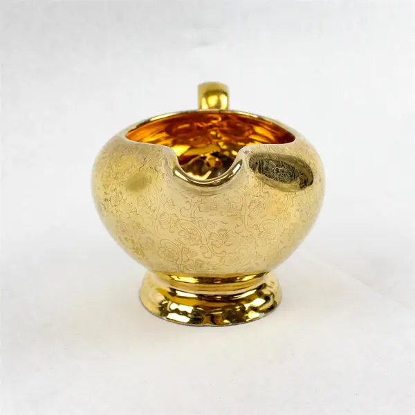 Vintage 22K Gold-Plated Lady Hamilton Figural Creamer Collectible