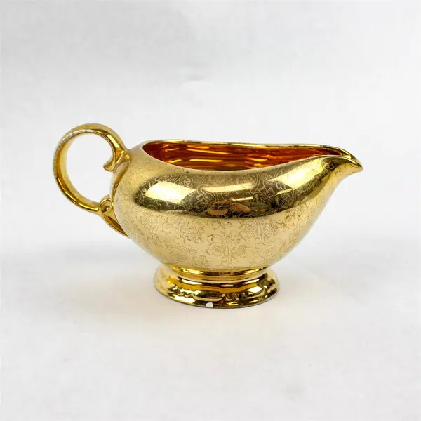 Vintage 22K Gold-Plated Lady Hamilton Figural Creamer Collectible