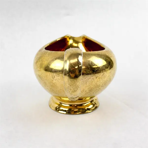 Vintage 22K Gold-Plated Lady Hamilton Figural Creamer Collectible