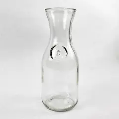 Paul Masson Since 1852 Vintage Clear Glass Decanter Carafe Embossed 9.75"