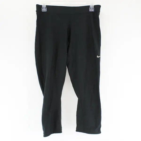 Nike Dri-Fit Black Capri Compression Leggings Women's Large