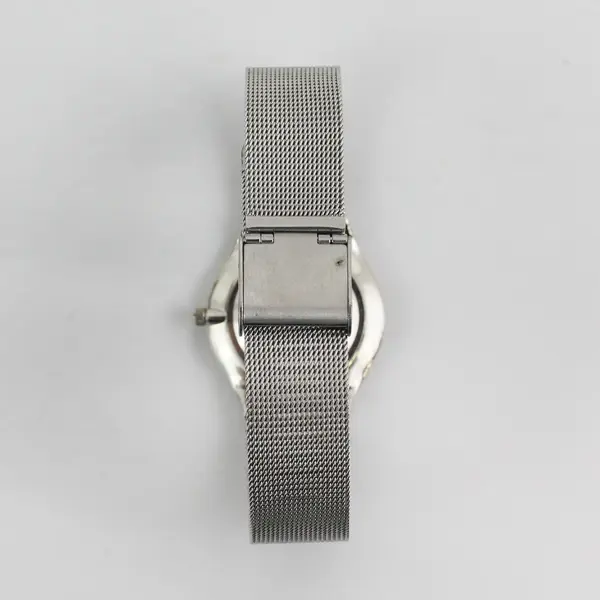 Fondini Women's Silver-Tone Stainless Steel Purple Dial Wristwatch UNTESTED