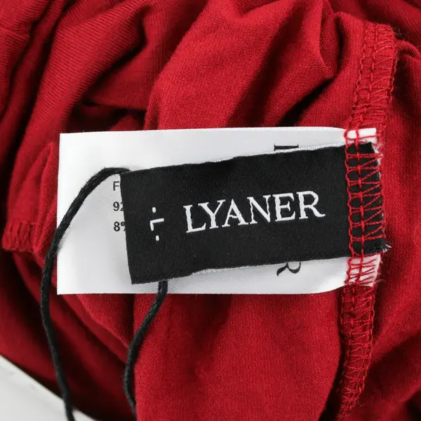 NWT Lyaner Red Long-Sleeved Faux Wrap Shirt Women's Large