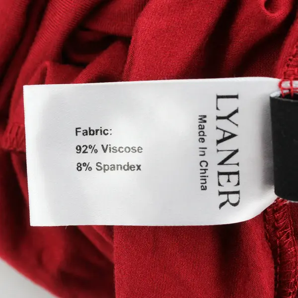 NWT Lyaner Red Long-Sleeved Faux Wrap Shirt Women's Large