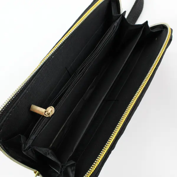 Asian-Inspired Floral Embroidered Wristlet Wallet