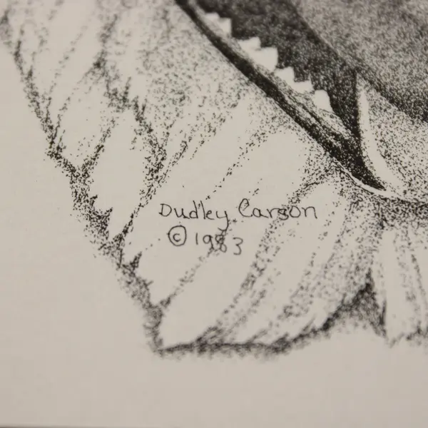 Lot of 3 Dudley Carson Pointillism Dog Illustration Notecards with Envelopes