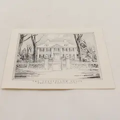 The Longfellow House Cambridge Massachusetts Illustrated Christmas Card Unused