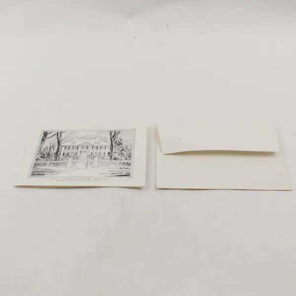 The Longfellow House Cambridge Massachusetts Illustrated Christmas Card Unused