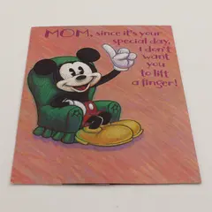 Hallmark Disney Mickey Mouse Pop-Up Birthday Card for Mom No Envelope Unused