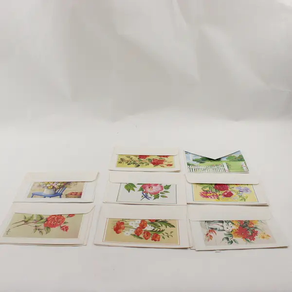 Set of 8 Vintage American Greetings Forget Me Not Easter Greeting Cards Unused