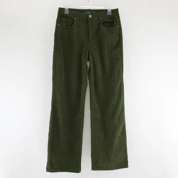 Indigo Rising Olive Green Corduroy Wide-Leg Pants Juniors Size 9/29