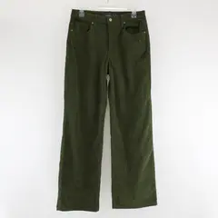 Indigo Rising Olive Green Corduroy Wide-Leg Pants Juniors Size 9/29