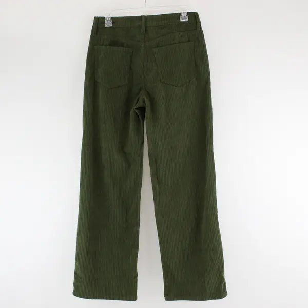 Indigo Rising Olive Green Corduroy Wide-Leg Pants Juniors Size 9/29