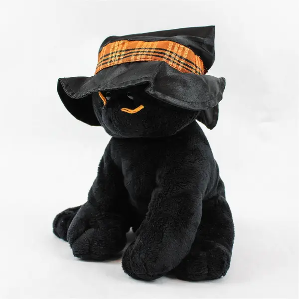 TY Beanie Babies Merlin 2005 Black Cat With Witch Hat W/Out Tag Plush Toy