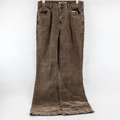 Rock & Roll Denim Brown High-Rise Corduroy Flared Pants Women's W30 x L32