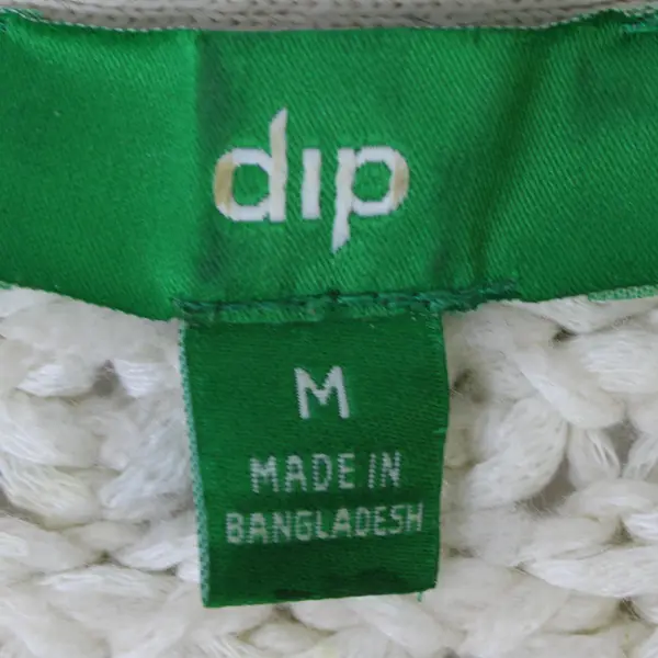 Dip Off-White Cropped Knit Sweater Women's Size Medium FLAWED