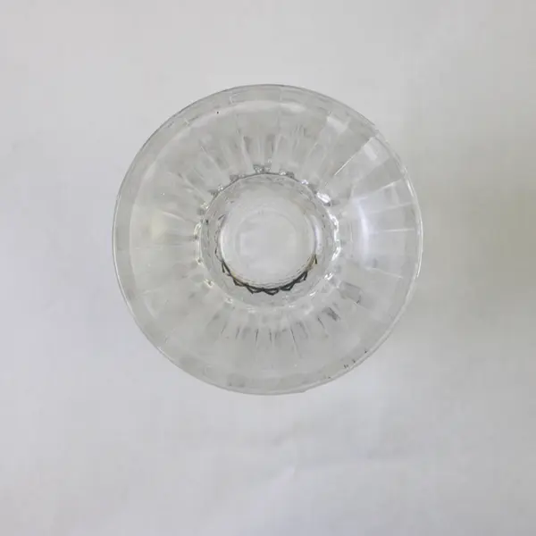 Lead Crystal Diamond-Cut Geometric Footed Vase 10" Collectible