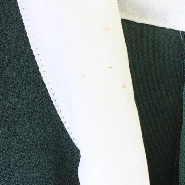 Smak Parlour Retro Green and White Long-Sleeved Mod Dress Women's Medium FLAWED