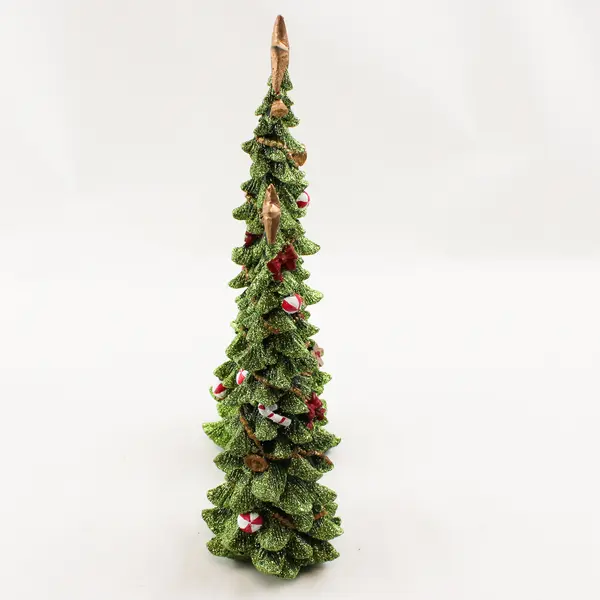 Raz Imports Green Sparkle Christmas Trees Set of 2 11.5" & 9.5" Tabletop