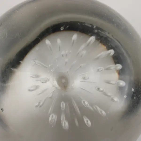 Clear Controlled Bubble Glass Apple Paperweight Desk Decor 2.5"