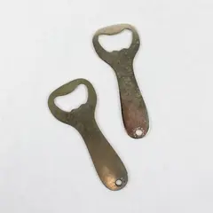 Set of 2 Vintage Hilton Hotels Metal Bottle Openers - Breweriana