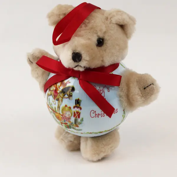 Vintage Baby's First Christmas Bear Ornament 5"