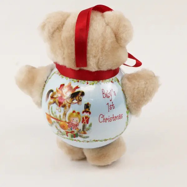 Vintage Baby's First Christmas Bear Ornament 5"