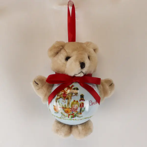Vintage Baby's First Christmas Bear Ornament 5"