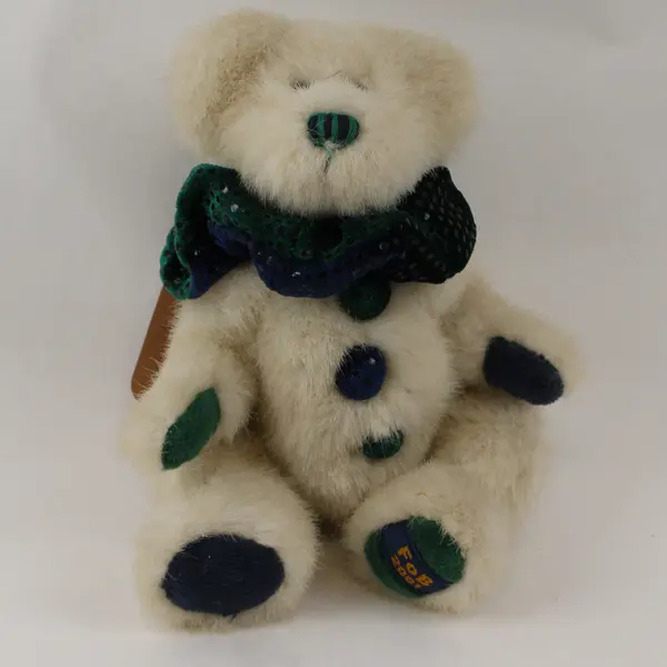 Boyds Bears Gadget Jointed Off-White Clown Bear Plush 6"