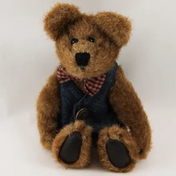 Boyds Bears Raeburn Jointed Brown Bear Plush in Vest 7"