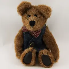 Boyds Bears Raeburn Jointed Brown Bear Plush in Vest 7"