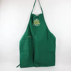 Department 56 Heritage Village Apron Green Gold Embroidered Made in USA