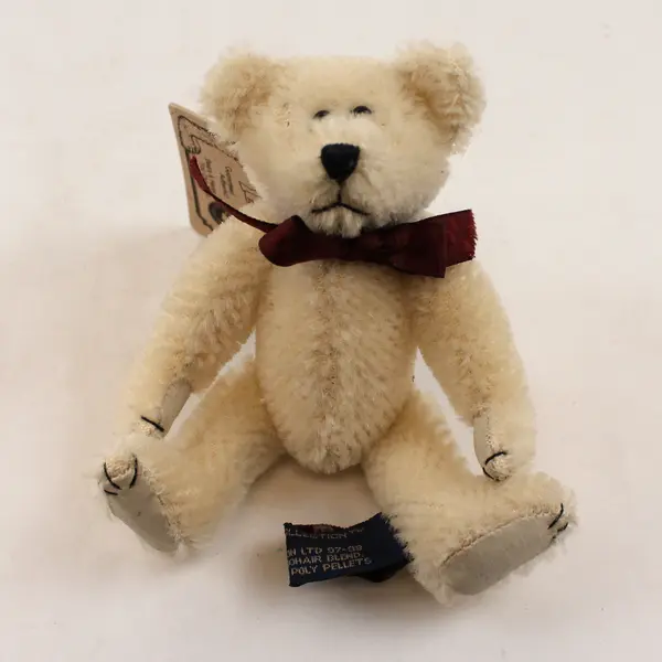 Boyds Collection Original Mohair Bear Wilbur Bearington Jointed White Plush  5"