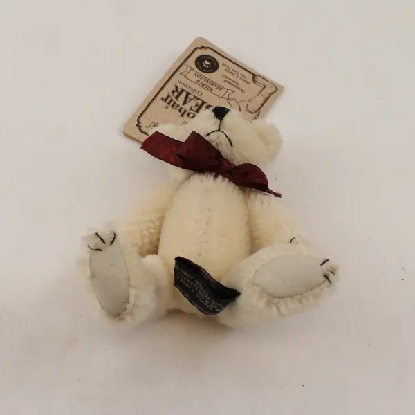 Boyds Collection Original Mohair Bear Wilbur Bearington Jointed White Plush  5"