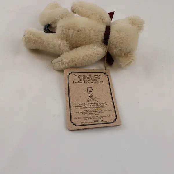 Boyds Collection Original Mohair Bear Wilbur Bearington Jointed White Plush  5"