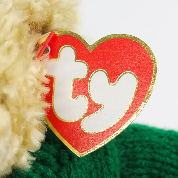 TY Beanie Babies Attic Treasures Blarney 1993 Bear Wearing Green Sweater W/ Tag