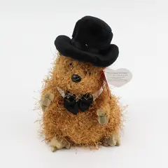 TY Beanie Babies Punxsutawney Phil 2004/5 Brown Groundhog Top Hat W/ Tag Plush