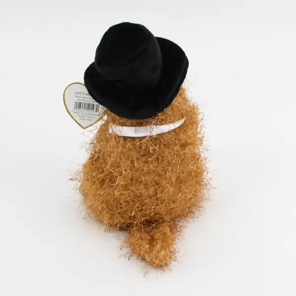 TY Beanie Babies Punxsutawney Phil 2004/5 Brown Groundhog Top Hat W/ Tag Plush