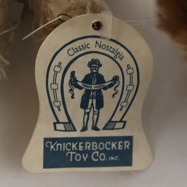 Set of 2 Knickerbocker Toy Co. Ethel & Norman Jointed Bear Plush Toys 8"