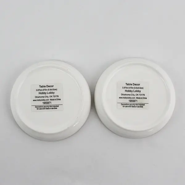 Lot Of 2 Hobby Lobby Matching Lipstick Kiss Round W/ Gold Trim Trinket Dishes