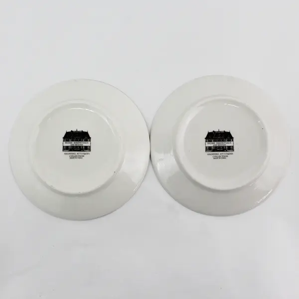 Lot Of 2 Home Essentials & Beyond Shopping Attitudes Collection Plates 6.25" Dia
