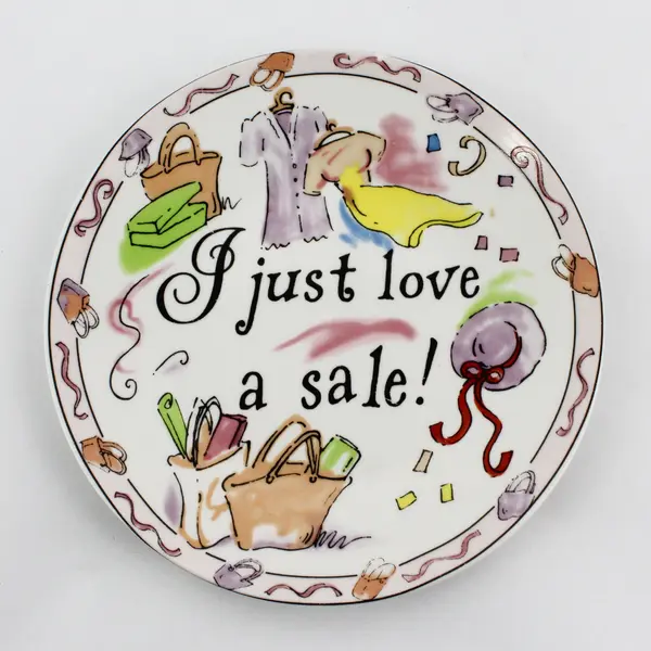 Lot Of 2 Home Essentials & Beyond Shopping Attitudes Collection Plates 6.25" Dia